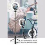 TEQ Q07 Bluetooth Ring Light Selfie Stick  + Tripod stand 7
