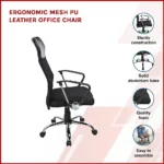 Ergonomic Mesh PU Leather Office Chair 20