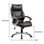 PU Leather Office Chair Executive Padded Black 25