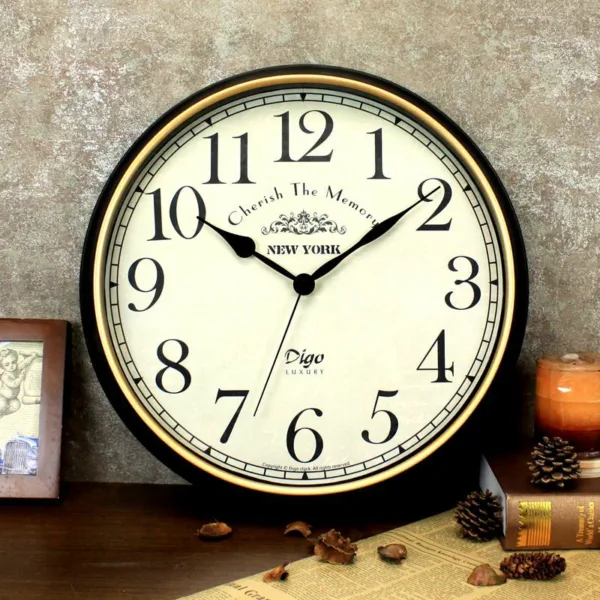 Wall Clock Large 41cm Silent Home Wall Decor Retro Clock for Living Room Kitchen Home Office 10