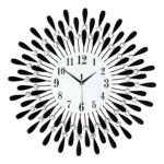 Large Modern 3D Crystal Wall Clock Luxury Art Metal Round Home Decor 18