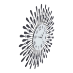 Large Modern 3D Crystal Wall Clock Luxury Art Metal Round Home Decor 21