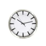 Modern Wall Clock Silent Non-Ticking Quartz Battery Operated Stainless Steel 12
