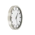Modern Wall Clock Silent Non-Ticking Quartz Battery Operated Stainless Steel 15
