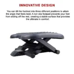 Footrest Under Desk Foot / Leg Rest for Office Chair Ergonomic Computer Plastic 24