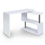 Artiss Computer Desk L-Shape Bookshelf White 16 Artiss Computer Desk L-Shape Bookshelf White