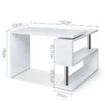 Artiss Computer Desk L-Shape Bookshelf White 17 Artiss Computer Desk L-Shape Bookshelf White - Image 2