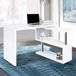 Artiss Computer Desk L-Shape Bookshelf White 22 Artiss Computer Desk L-Shape Bookshelf White - Image 7
