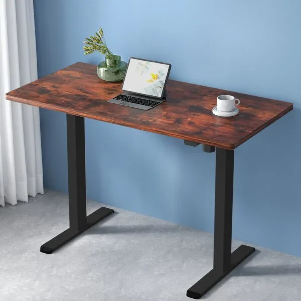 Artiss Standing Desk Motorised Rustic Brown 120CM - Image 7