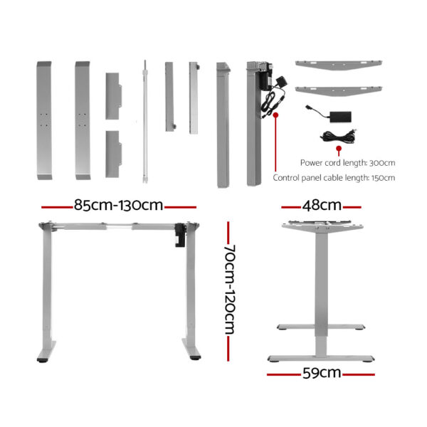 Artiss Standing Desk Motorised 140CM Black Office Furniture EZ SHOP 10