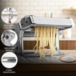 Pasta Maker Manual Steel Machine with 8 Adjustable Thickness Settings Kitchen EZ SHOP 19