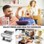 Pasta Maker Manual Steel Machine with 8 Adjustable Thickness Settings Kitchen EZ SHOP 22