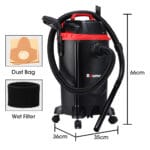 Baumr-AG 30L 1200W Wet and Dry Vacuum Cleaner, with Blower, for Car, Workshop, Carpet Appliances EZ SHOP 24