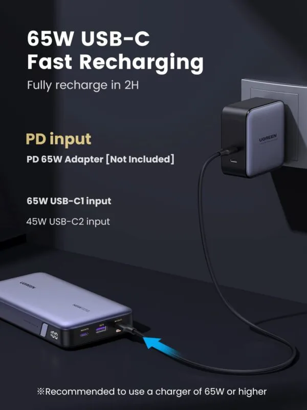 UGREEN 90597A 145W 25000mAh Power Bank for Laptop - Image 9