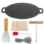 40cm Seasoned Cast Iron Induction Crepes Pan Baking Pancake Tool Pizza Bakeware 24 40cm Seasoned Cast Iron Induction Crepes Pan Baking Pancake Tool Pizza Bakeware