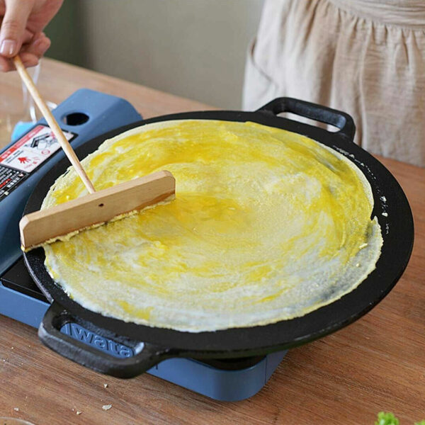 40cm Seasoned Cast Iron Induction Crepes Pan Baking Pancake Tool Pizza Bakeware Pizza EZ SHOP 15