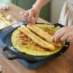 40cm Seasoned Cast Iron Induction Crepes Pan Baking Pancake Tool Pizza Bakeware 27 40cm Seasoned Cast Iron Induction Crepes Pan Baking Pancake Tool Pizza Bakeware - Image 4