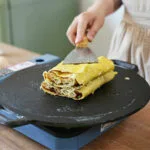 40cm Seasoned Cast Iron Induction Crepes Pan Baking Pancake Tool Pizza Bakeware 28 40cm Seasoned Cast Iron Induction Crepes Pan Baking Pancake Tool Pizza Bakeware - Image 5