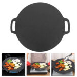 40cm Seasoned Cast Iron Induction Crepes Pan Baking Pancake Tool Pizza Bakeware Pizza EZ SHOP 31