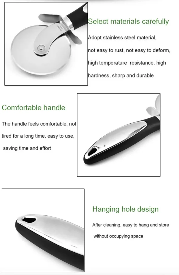 Stainless Steel Pizza Cutter Slicer - Image 2