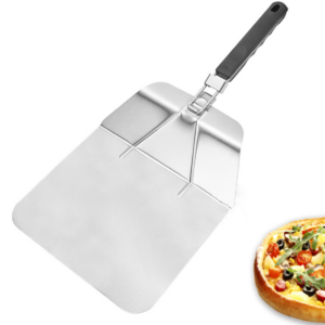 Metal Pizza Peel with Foldable Wood Handle Pizza EZ SHOP 21