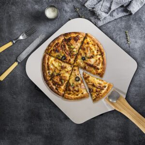 Metal Pizza Peel with Foldable Wood Handle Pizza EZ SHOP 3