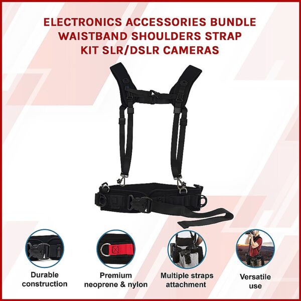 Electronics Accessories Bundle Waistband Shoulders Strap Kit SLR/DSLR Cameras Photography EZ SHOP 15