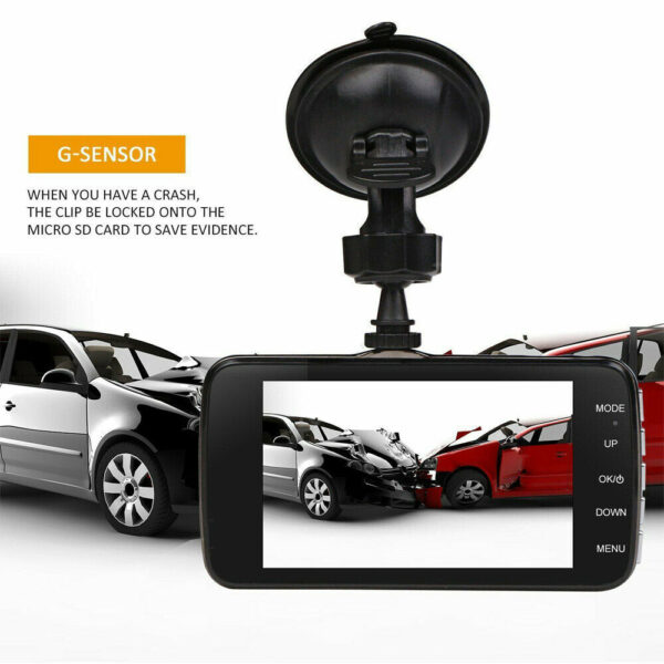 1080P Car Dash Camera Dual Front and Rear Video DVR Recorder Night Vision Kit Dash Cam EZ SHOP 24