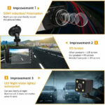 1080P Car Dash Camera Dual Front and Rear Video DVR Recorder Night Vision Kit Dash Cam EZ SHOP 40