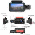 HD 1080P Car Dash Cam Front and Inside Dual Camera Comes With 32GB Card - Image 9