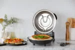 12-inch Pizza Oven with Thermal Control, Timer, Viewing Window, and Removable Stone – Black 11 12-inch Pizza Oven with Thermal Control, Timer, Viewing Window, and Removable Stone – Black Pizza EZ SHOP 11