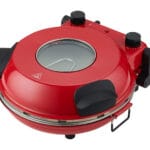 12-inch Pizza Oven with Thermal Control, Timer, Viewing Window, and Removable Stone - Red