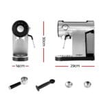 Devanti 20 Bar Coffee Machine Espresso Cafe Maker Kitchen EZ SHOP 19