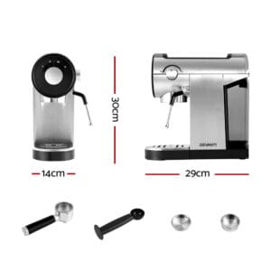 Devanti 20 Bar Coffee Machine Espresso Cafe Maker Kitchen EZ SHOP 3