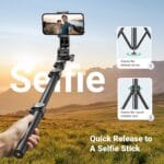 UGREEN 15609 Cell Phone Selfie Stick Tripod 1.7m with Bluetooth Remote Photography EZ SHOP 30