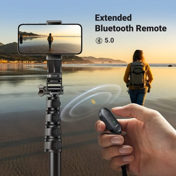 UGREEN 15609 Cell Phone Selfie Stick Tripod 1.7m with Bluetooth Remote Photography EZ SHOP 22