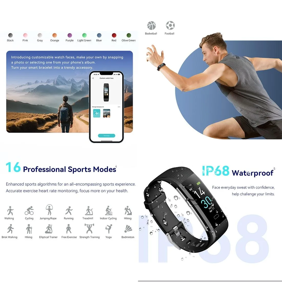 Waterproof Fitness Tracker Watch With Heart Rate Monitor - Image 9