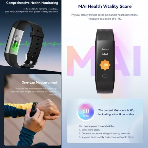 Waterproof Fitness Tracker Watch With Heart Rate Monitor Smart Watches EZ SHOP 24