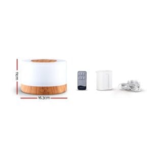 Devanti Aroma Diffuser Aromatherapy Light Wood 500ml Humidifier EZ SHOP 3