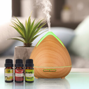 Essential Oils Ultrasonic Aromatherapy Diffuser Air Humidifier Purify 400ML – Light Wood Humidifier EZ SHOP 3