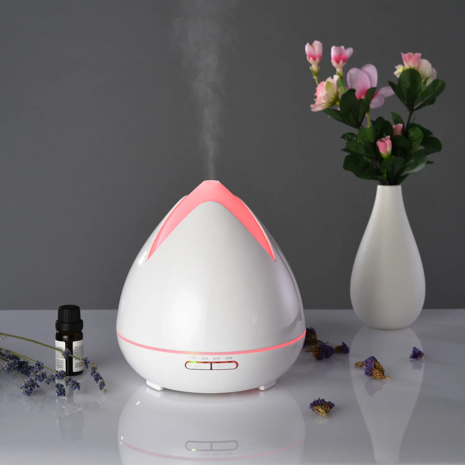 Essential Oils Ultrasonic Aromatherapy Diffuser Air Humidifier Purify 400ML - White - Image 5