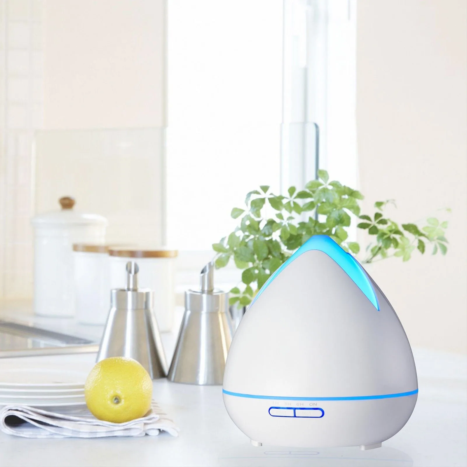 Essential Oils Ultrasonic Aromatherapy Diffuser Air Humidifier Purify 400ML - White - Image 6